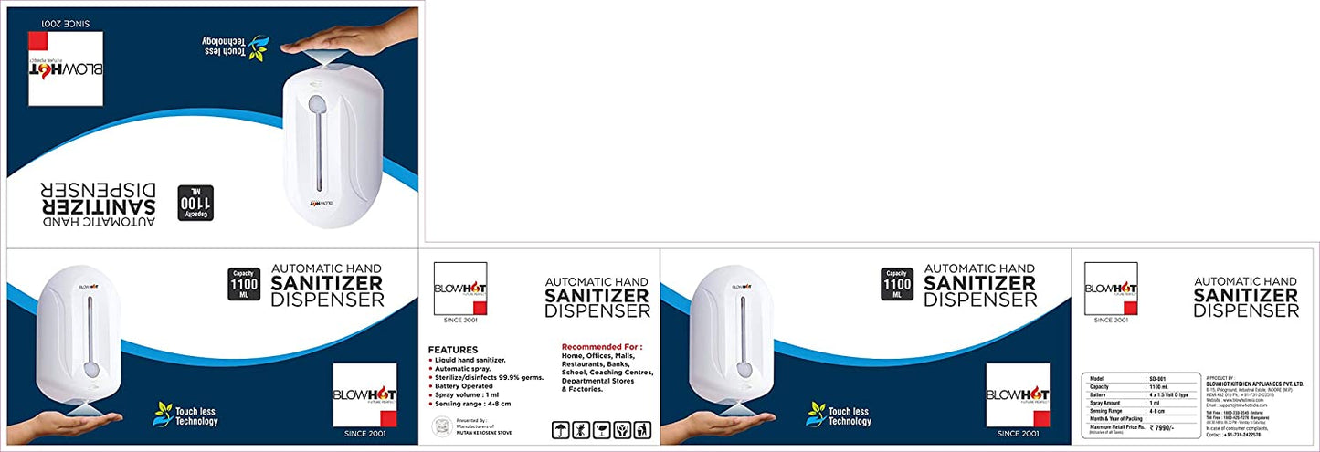 Touch Less Sensor Hand Sanitizer Dispenser
