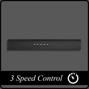 Speed Control:The speed control feature enables ease of operation with just a simple touch of your hand and makes your kitchen hood an easy and effortless product to use.