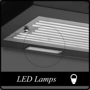 LED Lamps:Get clearer look into your pan with these mounted LED lamps. It provides you’re a better peek inside while you are cooking.